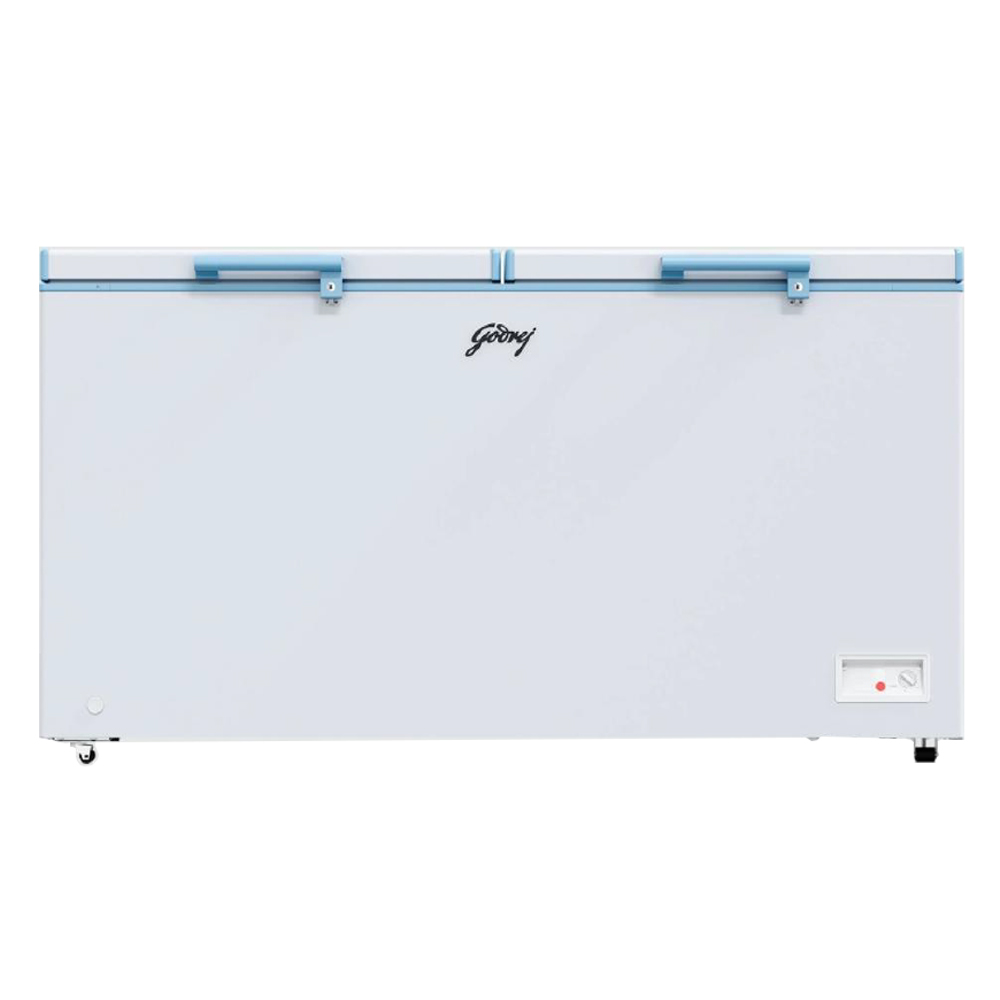 Godrej 505 Liter Hard Top Double Door Chest Freezer model DHESNCH 530D 2HCLP RW front view - GharOne Nepal